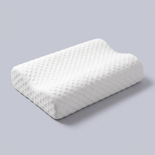 Almohada cervical de altura ajustable Ajuste, sobre fondo liso de estudio