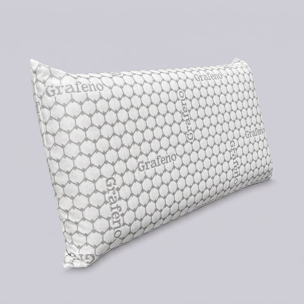 Almohada viscoelástica con grafeno Grafeno, sobre fondo liso de estudio