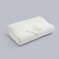 Almohada cervical compacta de rayón de bambú Brote, sobre fondo liso de estudio