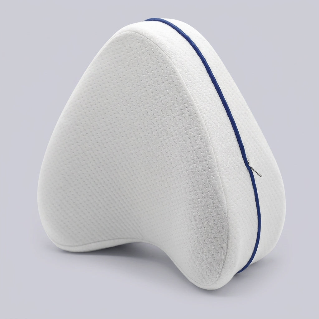 Cojín ergonómico para piernas y rodillas Descanso, sobre fondo liso de estudio
