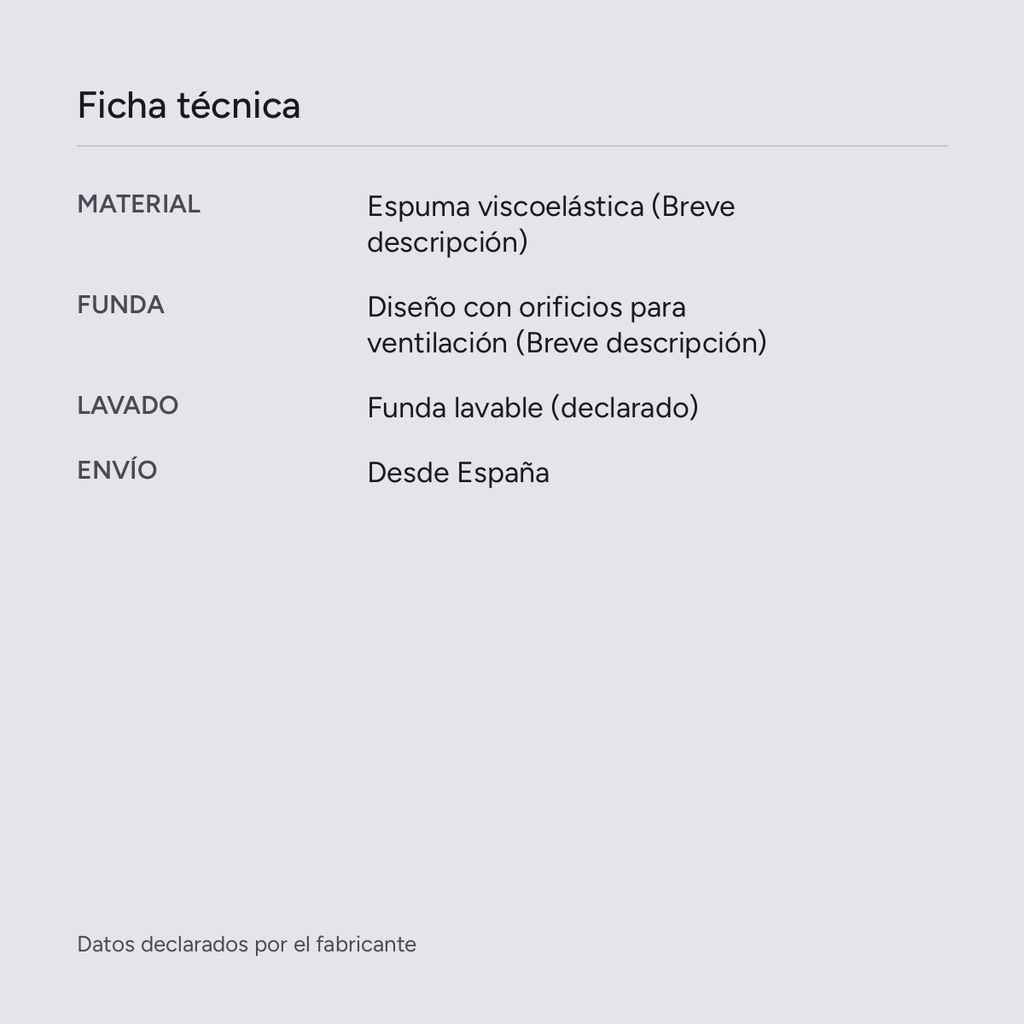 Cojín ortopédico para piernas Piernas, vista de producto