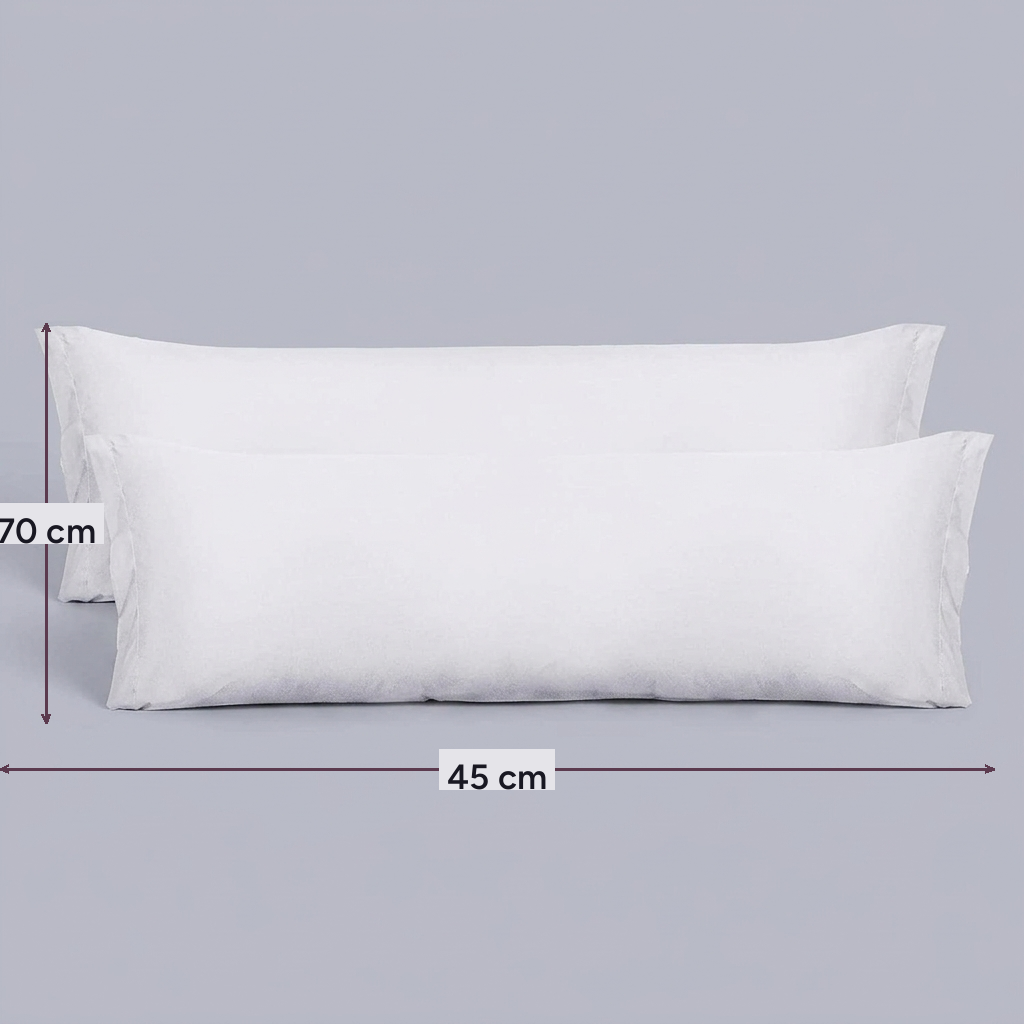 Juego de dos fundas de almohada en forma de sobre Sobre, con sus medidas indicadas