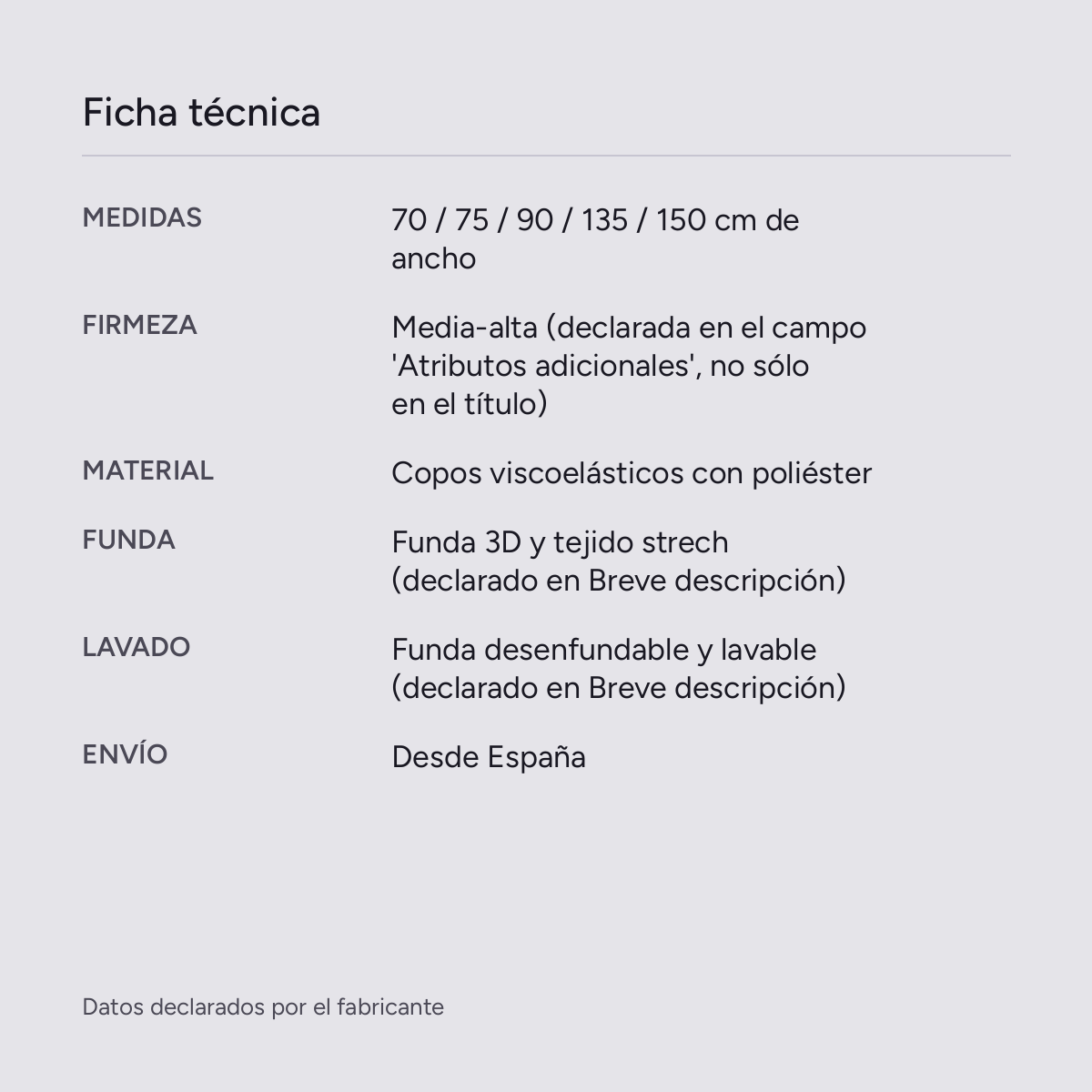 Almohada de viscocopos de firmeza media-alta Copo, vista de producto