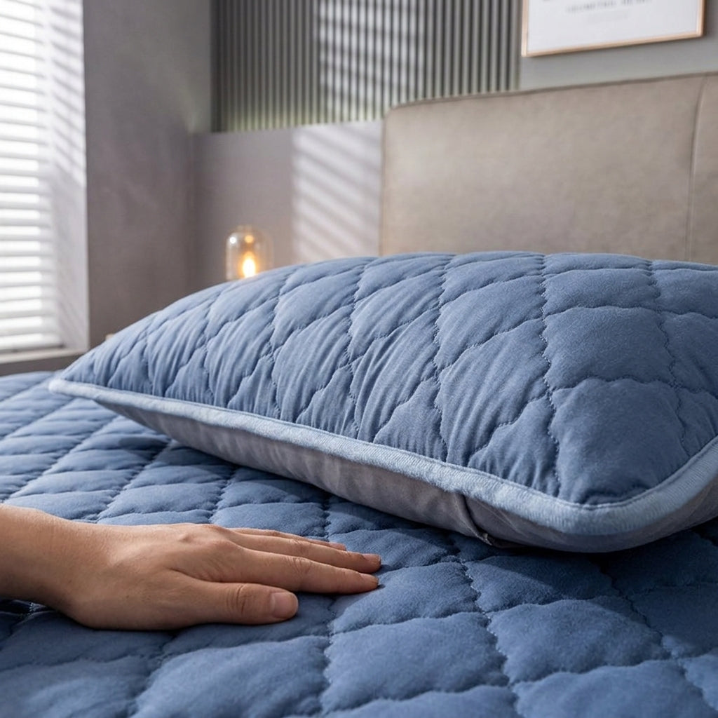 Funda de almohada impermeable Barrera, detalle de material: 100% poliéster