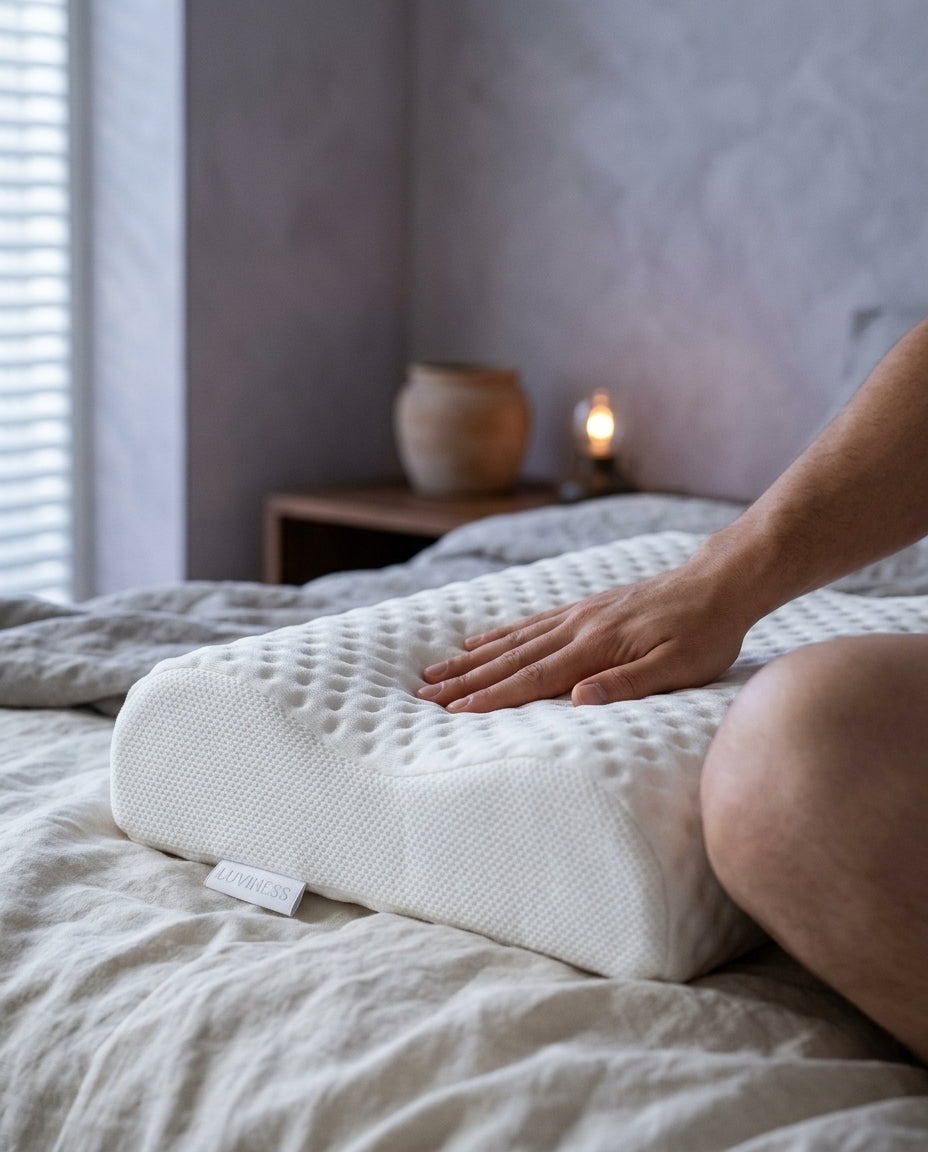 Almohada cervical de altura ajustable Ajuste, detalle de relleno: espuma de memoria · material: poliéster / algodón