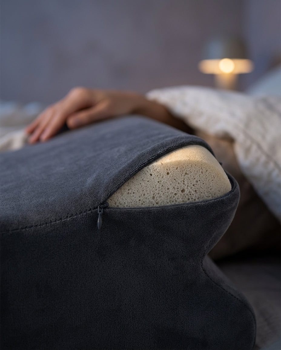 Cojín cuña ergonómico de 30/60° Cuña, detalle del tejido y la espuma