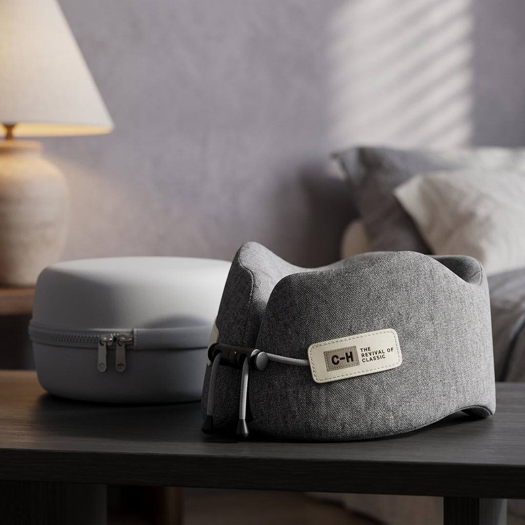 Almohada de viaje en U con soporte lateral Tramo, detalle de relleno: espuma de memoria · material: 100% poliéster