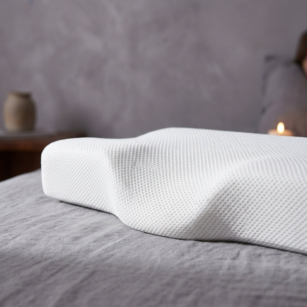 Almohada cervical mariposa de espuma viscoelástica Mariposa, detalle de relleno: espuma de memoria · material: poliéster / algodón