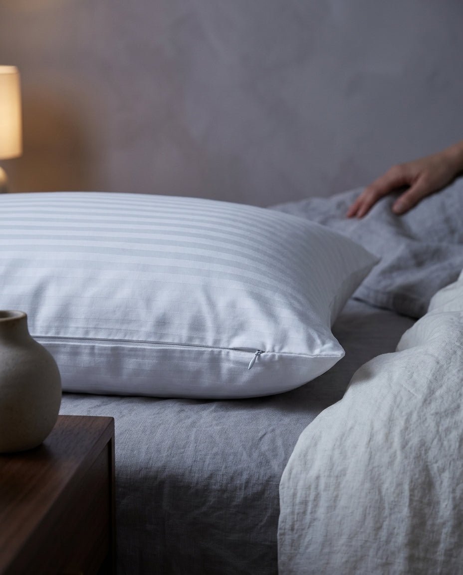 Fundas de almohada de algodón 100% Algodón, detalle de 100% algodón