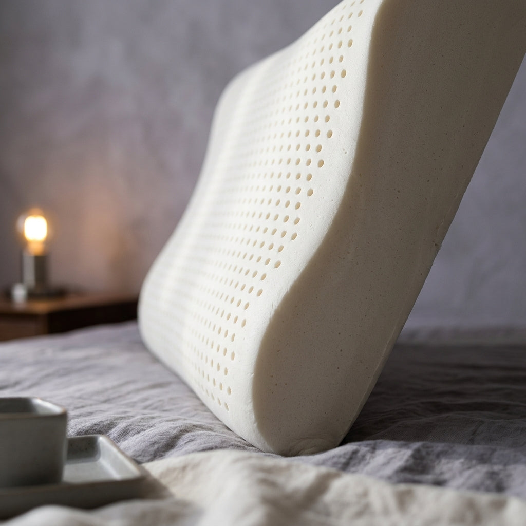 Almohada cervical de látex natural Savia, detalle de relleno: látex · material (funda): 100% poliéster